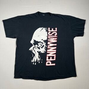 Vintage Pennywise Band T-Shirt Mens Black Punk Rock Skull Graphic‎ Tee 2XL